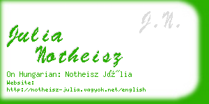 julia notheisz business card